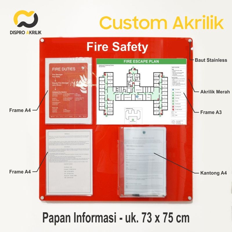 

Papan Informasi / Papan dinding / Safety wall board PI 001