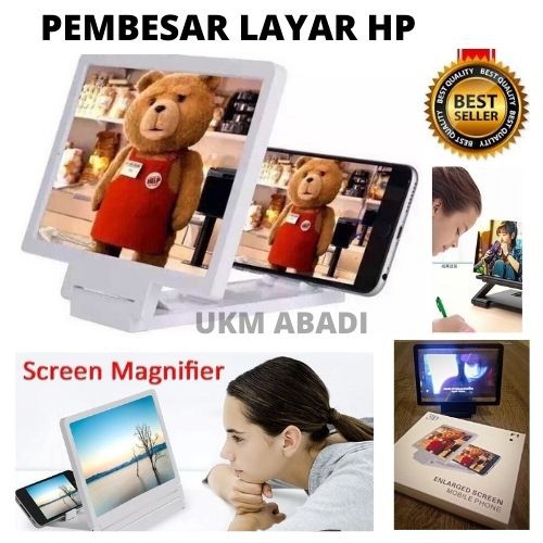 Enlarge Screen Stand Kaca Pembesar Layar HP Smartphone 3D Magnifier 111159