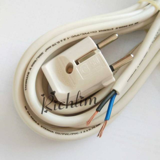 Stop Kontak Uticon 1 Lubang + 10 Meter Kabel Eterna + Steker Arde Uticon/Colokan Listrik