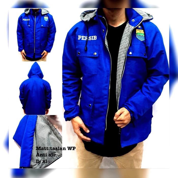 JAKET PARKA PERSIB BIRU  BOBOTOH VIKING CLUB BOLA BANDUNG