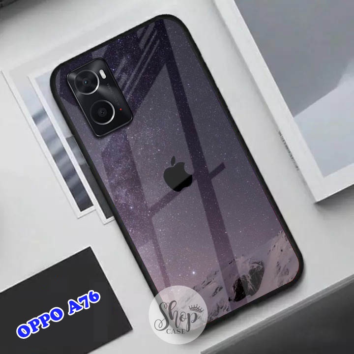 Softcase Glass Oppo A76  - Case Oppo A76 - Case Lucu - case Oppo A76 - kesing Oppo A76 - softcase Op
