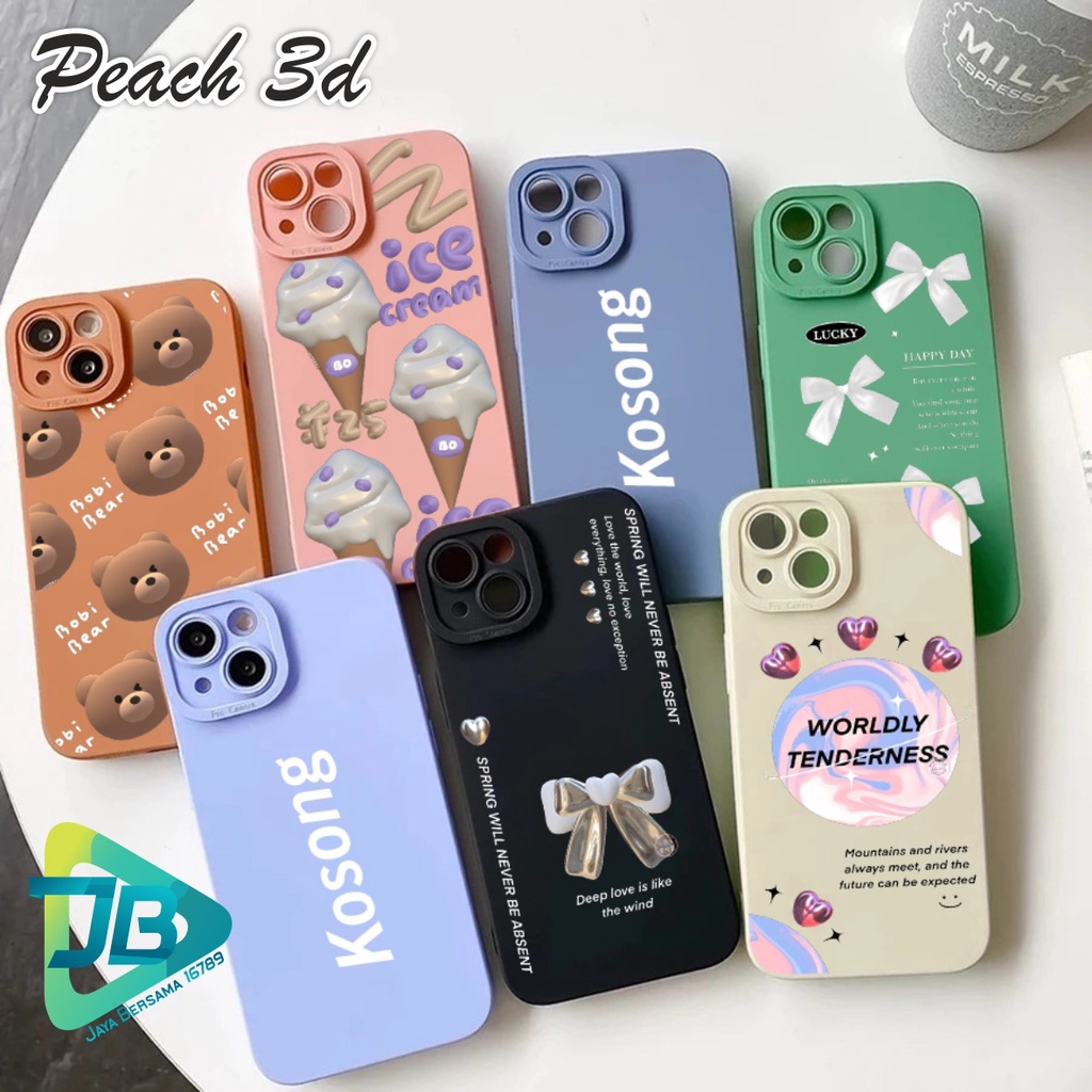 SOFTCASE CASE SILIKON PROCAMERA PEACH 3D OPPO VIVO SAMSUNG REALME XIAOMI IPHONE INFINIX ALL TYPE JB5609