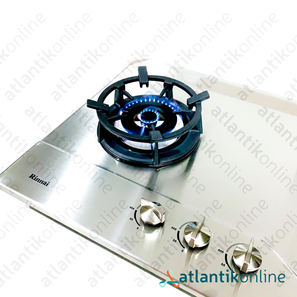 Kompor gas tanam built-in stainless steel 3 tungku RINNAI RB-3SS-C(S) RB3SSCS
