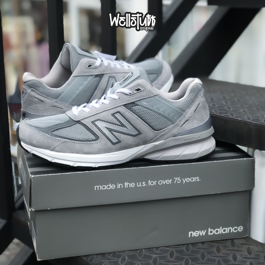 Sepatu Pria New Balance 990 V5 Original Grey BNIB W990V5-26576-W