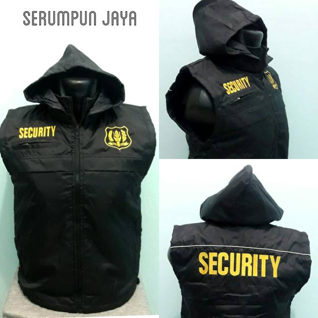 ROMPI SECURITY - ROMPI SECURITY HITAM PARASUT FULL BORDIR