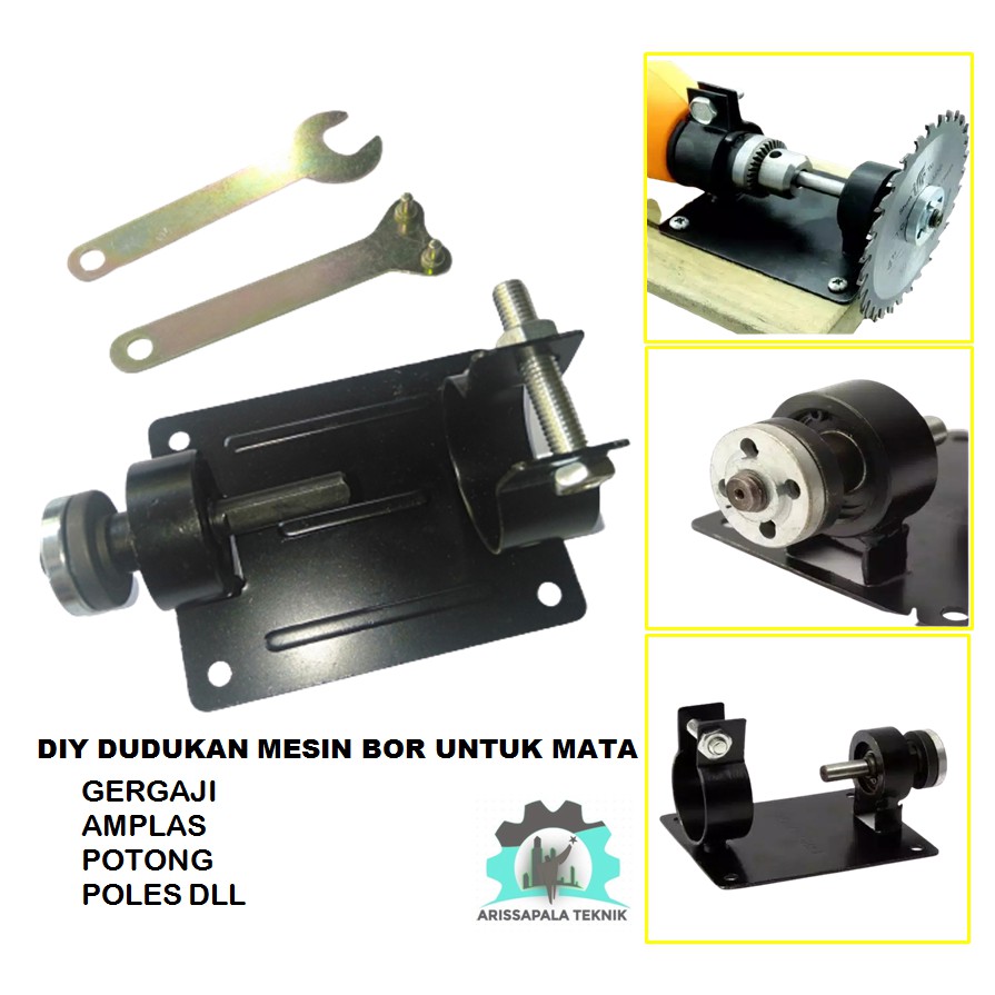 Dudukan Meja Adaptor Bor Portable Menjadi Grinder Circular Saw Gerinda 10mm dan 13mm promo
