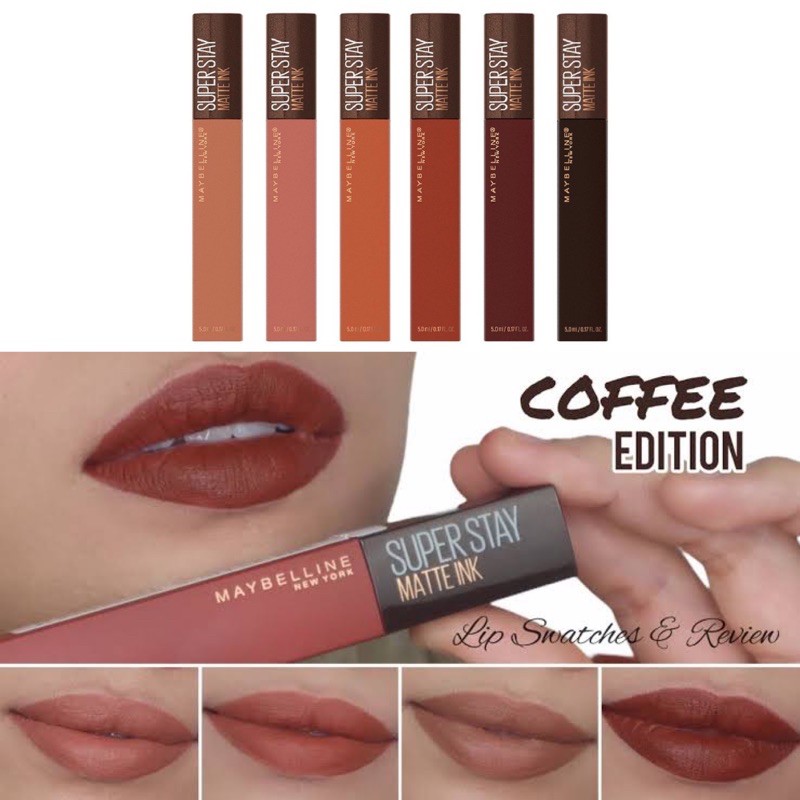 MAYBELLINE SUPERSTAY MATTE INK COFFEE EDITION - MAYBELLINE LIQUID MATTE LIPSTICK