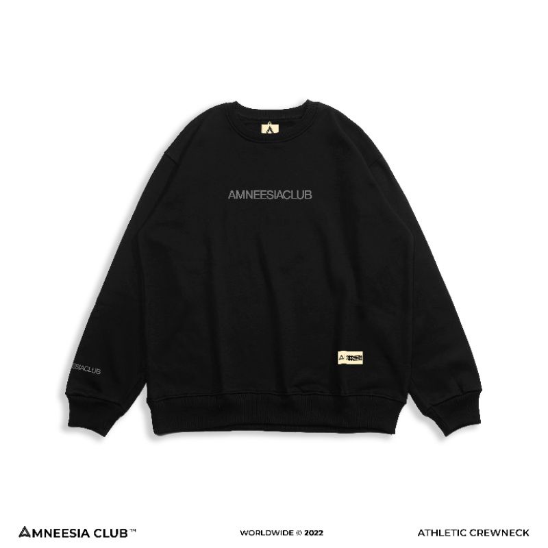 NEW || AMNEESIA ORIGINAL CREWNECK Jaket Sweater Hoodie SWEATSHIRT Hodie Switer Hoddie Sweeter Sweter-BLACK AE | CREW AMNS