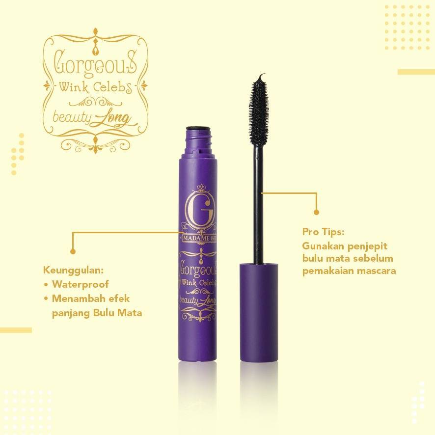 Madam Gie Gorgeus Wink Celebs Beauty Long Pretty Thick Make Up Mascara Waterproof