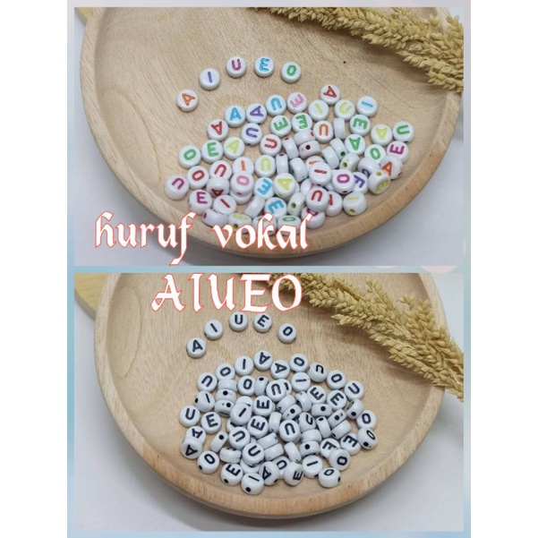 100pcs Huruf Bulat Vokal /Vokal AIUEO /Huruf Bulat Vokal