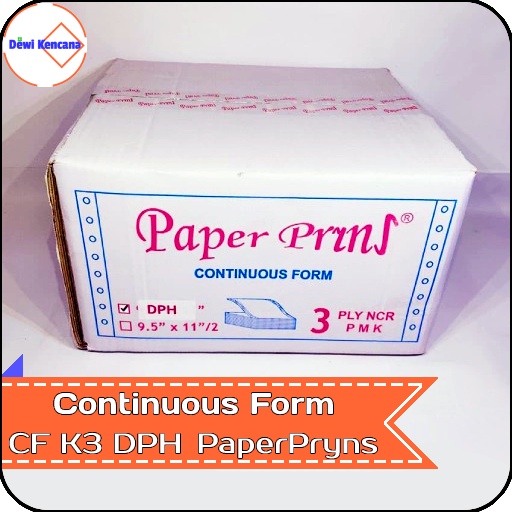 

Kertas Continuous Form 9,5"/2 x 11"/2 3 PLY NCR K3 DPH PaperPryns