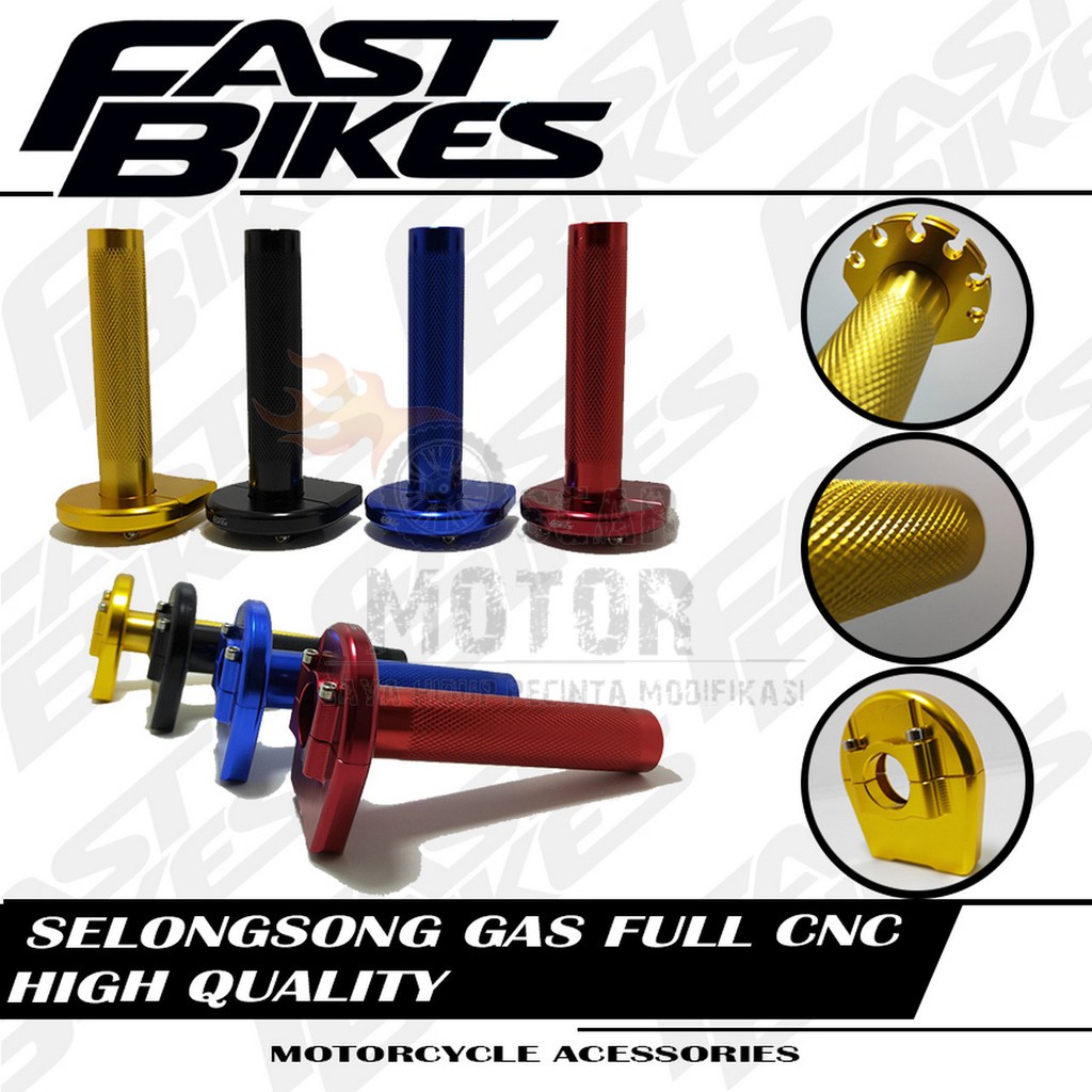 Selongsong Gas Universal Warna Fastbikes Rumah Gas Motor Dudukan Kabel Gas motor