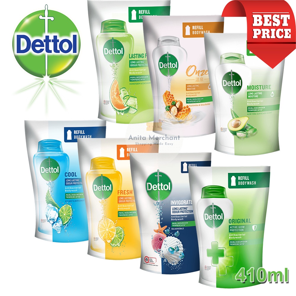 Dettol Body Wash 410G Sabun Mandi Cair Anti Bakteri