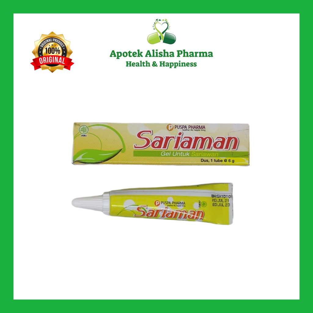 SARIAMAN GEL 5gr-Sariaman Gel Obat Sariawan/Gusi Berdarah/Gusi Bengkak