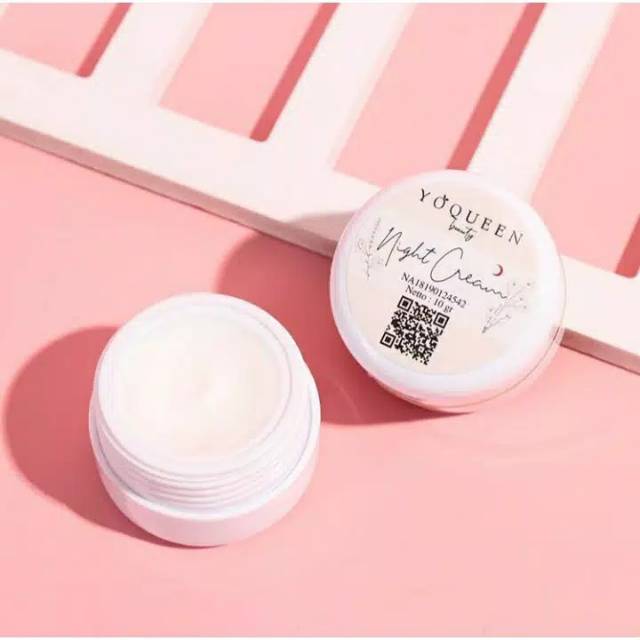 NIGHT CREAM Brightening & Glowing Skin By Yoqueen Beauty (BPOM)