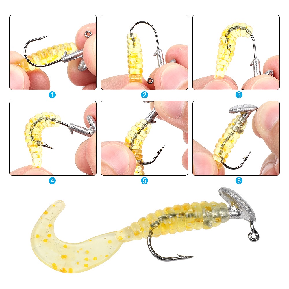 20Pcs Tumbler Head Hook Jig Bait Fishing Hook for Soft Lure Fishing Tackle Fishing Tackle Accessorie