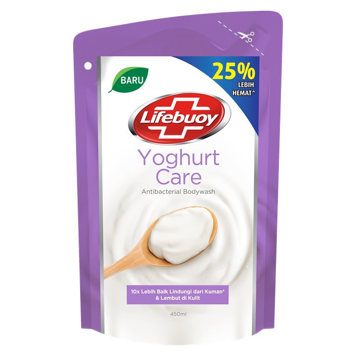 Lifebuoy Sabun Mandi Cair Yoghurt Care Refill 450ml