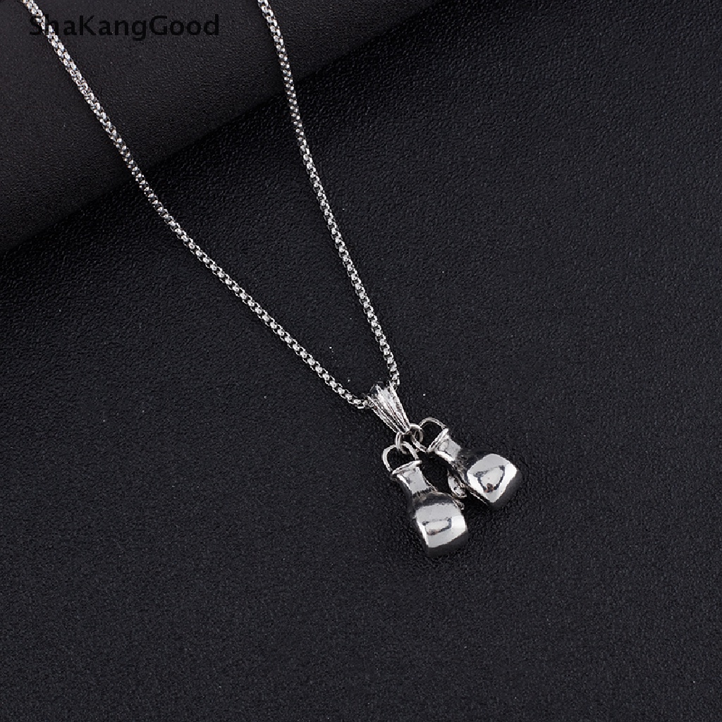 Kalung Liontin Sarung Tinju Bahan titanium steel Gaya Retro punk