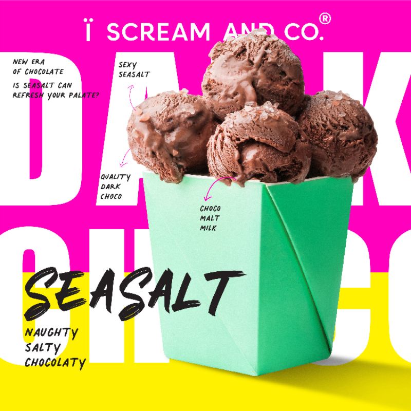 

Iscreamandco DARK CHOCO / DARK CHOCO SEASALT Ice Cream