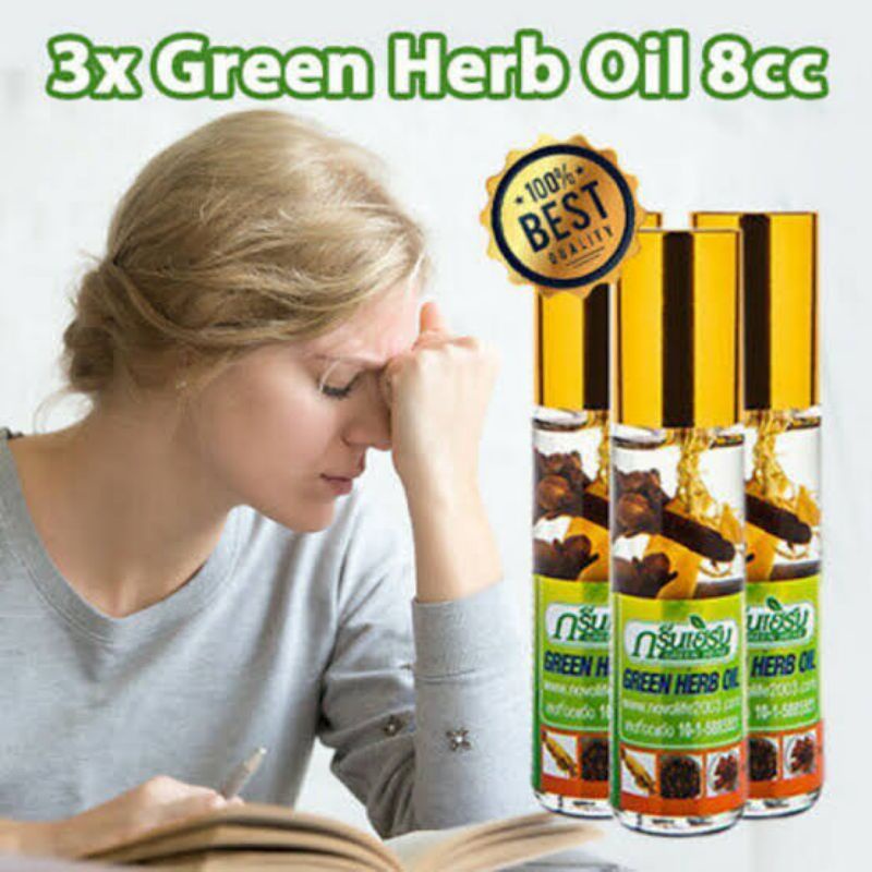 Green Herb Oil Minyak Angin Original Thailand