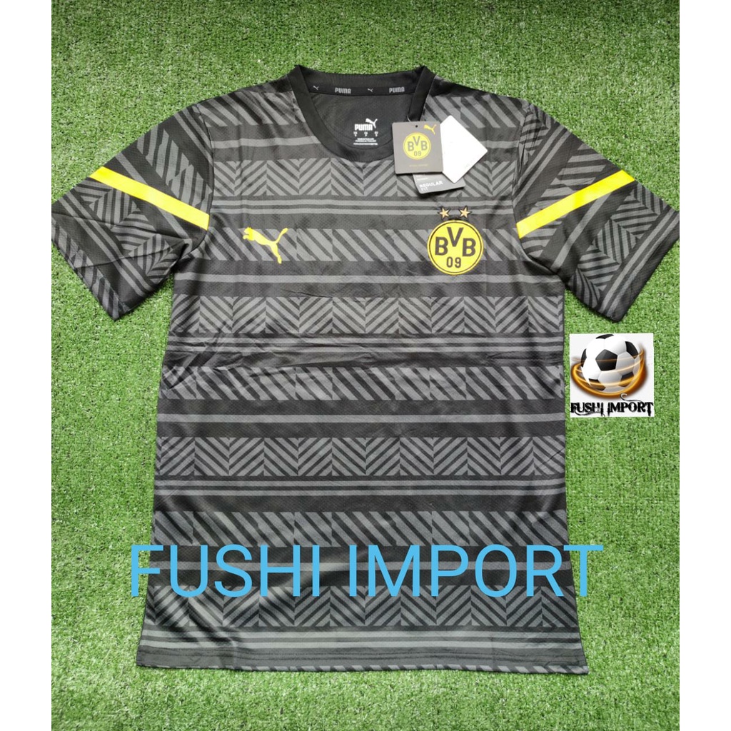 Jersey Baju Bola Dortmundd Pre-Match Shirt 2022 2023 Grade Ori