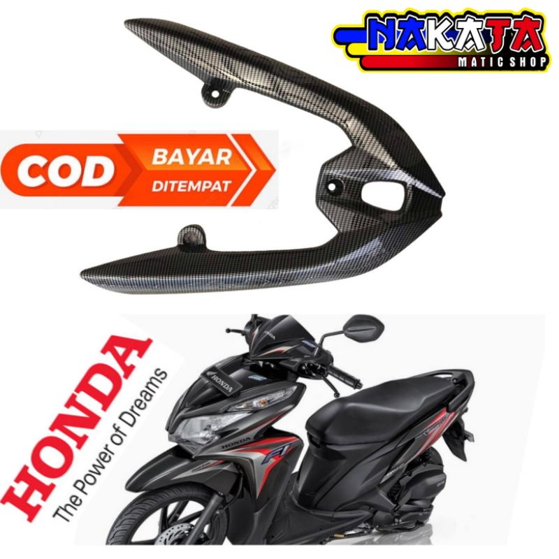 behel belakang motor honda vario 125 old karbon celup motif kevlar  behel vario 125 old carbon celup