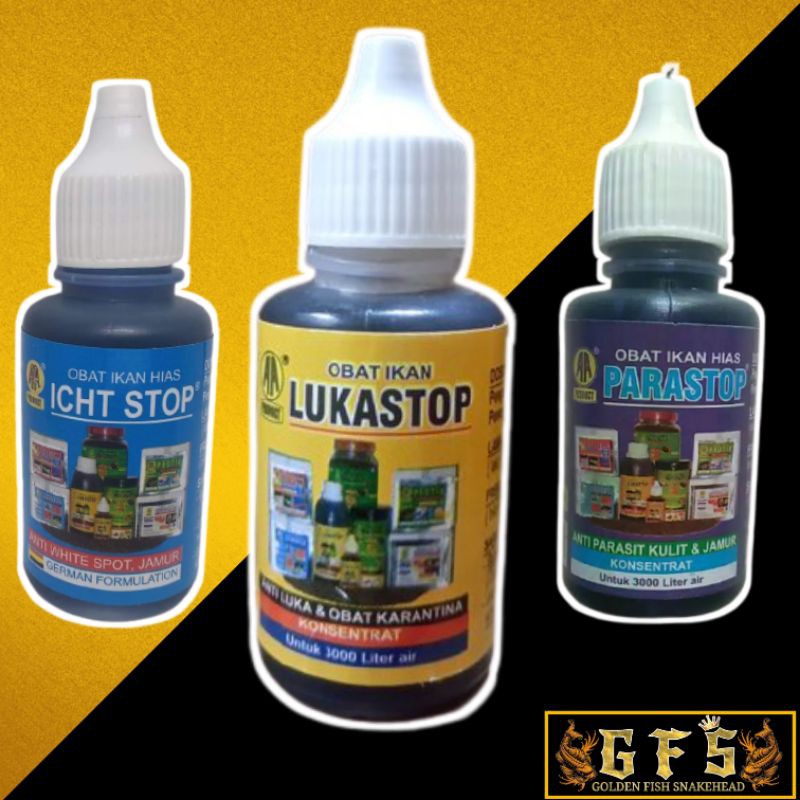 Lukastop,Ichstop,Parastop/Obat luka untuk ikan