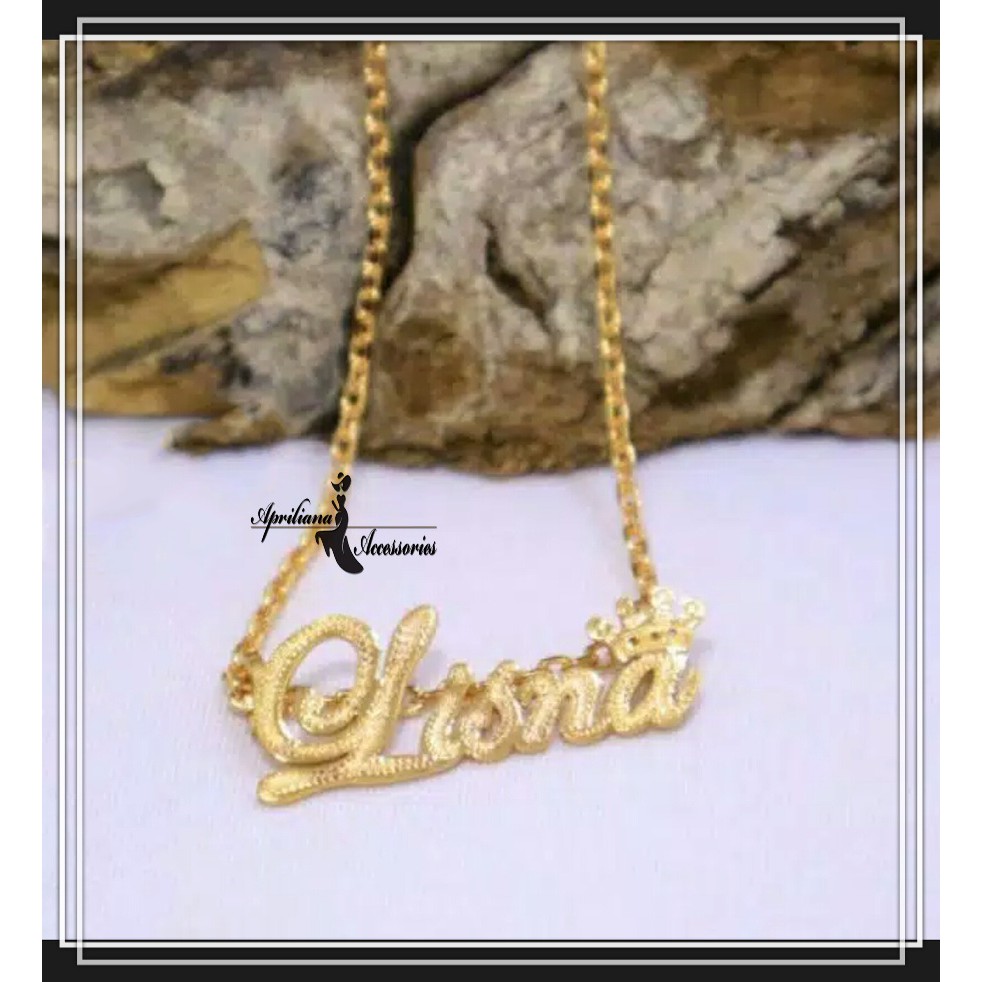 KALUNG NAMA LAPIS EMAS MURNI | PERHIASAN UKIR NAMA