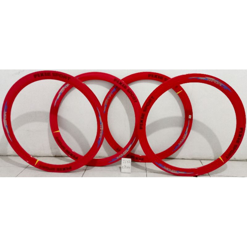 velg sepeda fixie sport 700c merah 5cm