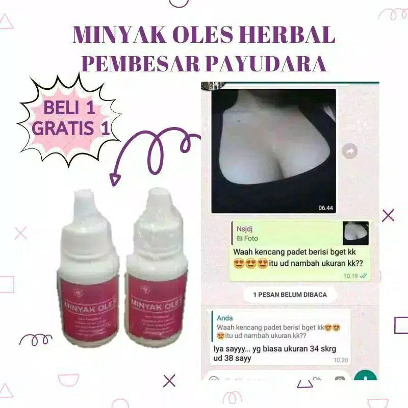 Image of Pembesar Payudara Minyak Oles (1 Botol +Vidio Terapy) #0
