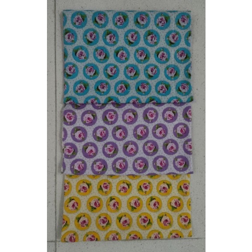 Kain Perca Katun Motif Bunga.