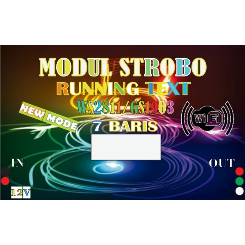 modul strobo running text 7 baris new mode