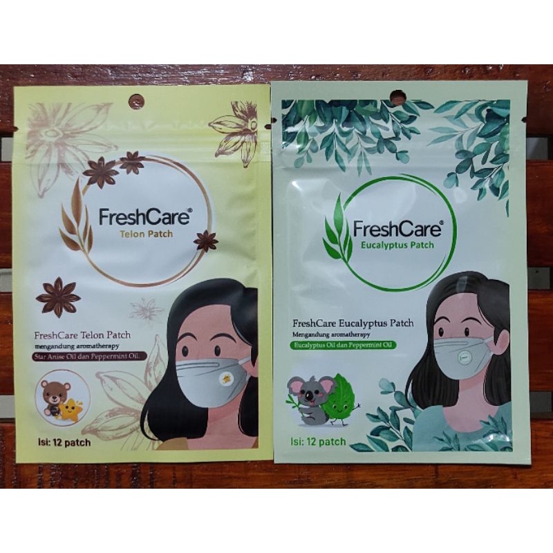 FreshCare Eucalyptus &amp; Telon Patch / Isi 12 Patch / Telon Pacth / AromaTerapi / Tempelan Masker / Pengharum Masker / Melegakan Hidung Tersumbat