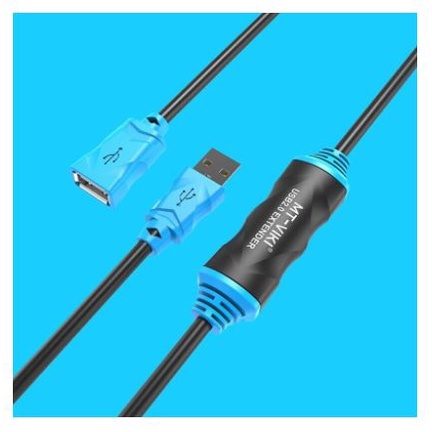 Usb A 2.0 extension cable netline 20m active 480Mbps with amplifier - Kabel usb2.0 female-male extender aktif 20 meter