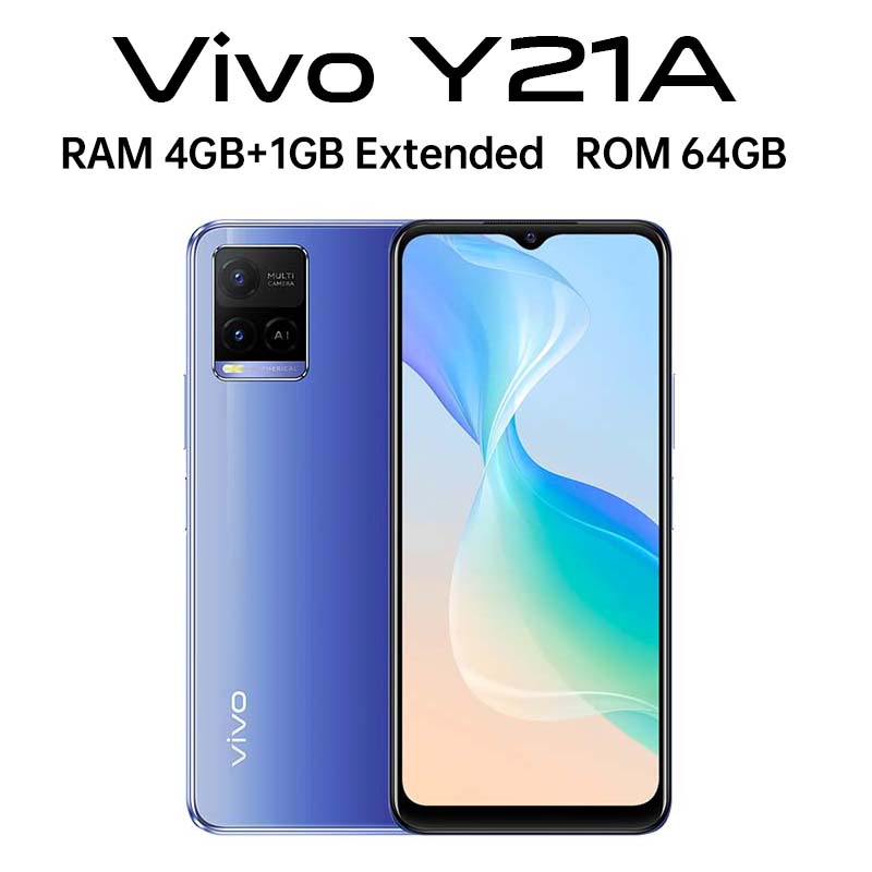 Vivo Y21 RAM 4GB+1GB ExtenDed ROM 64GB GARANSI RESMI Handphone vivo hp vivo y20 terbaru hp vivo y21 murah promo bisa cicilan bisa COD gratis ongkir vivo y21t y20-Y21A 4/64 biru
