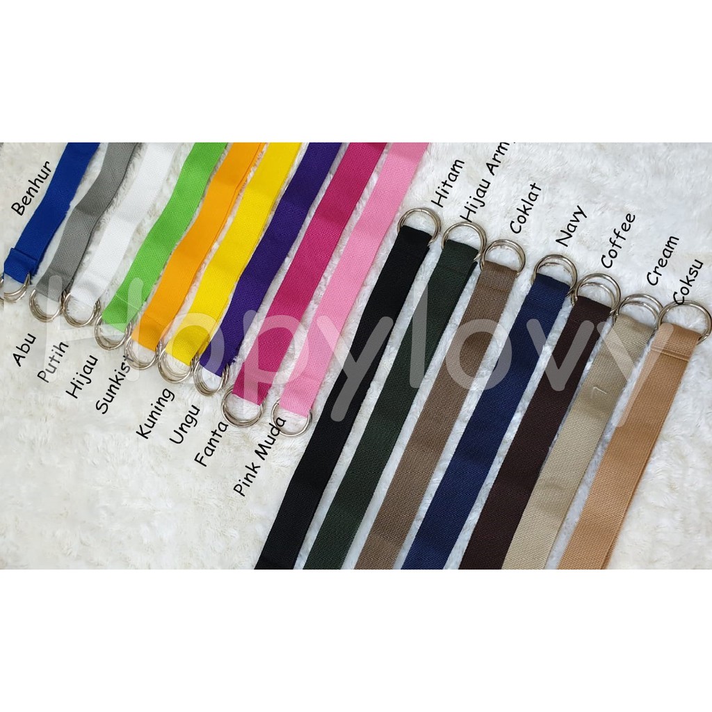 HOPYLOVY - Ikat Pinggang Wanita Colorful Ring Belt Warna Warni (SIZE BESAR PREMIUM)