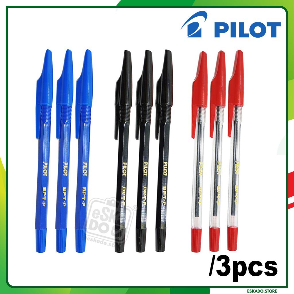 Ballpoint / Bolpoin / Pulpen / Pena PILOT BPT-P (isi 3 pcs) 1 Warna