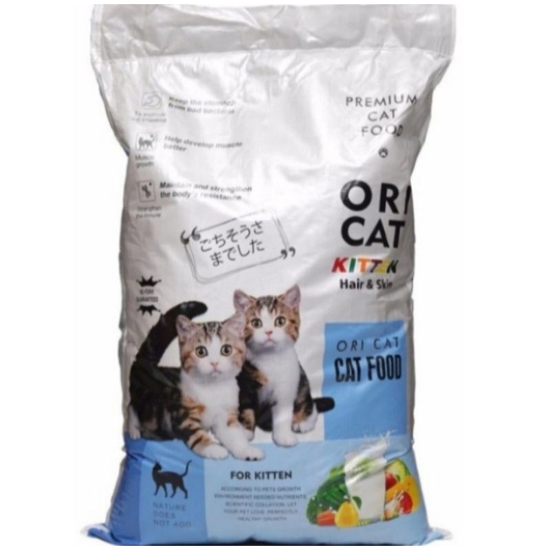 Grab gojek makanan kucing ori cat kitten hair &amp; skin 20kg-Kemasan baru 800gr