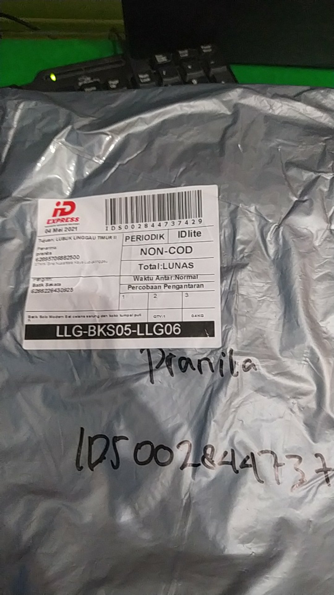 Batik Solo Modern Set Celana Sarung Dan Koko Tumpal Putih