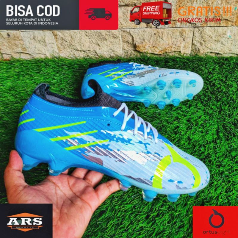 Sepatu bola Ortus catalyst Chimera biru putih kualitas grade ori/sepatu bola terbaru Ortus Chimera