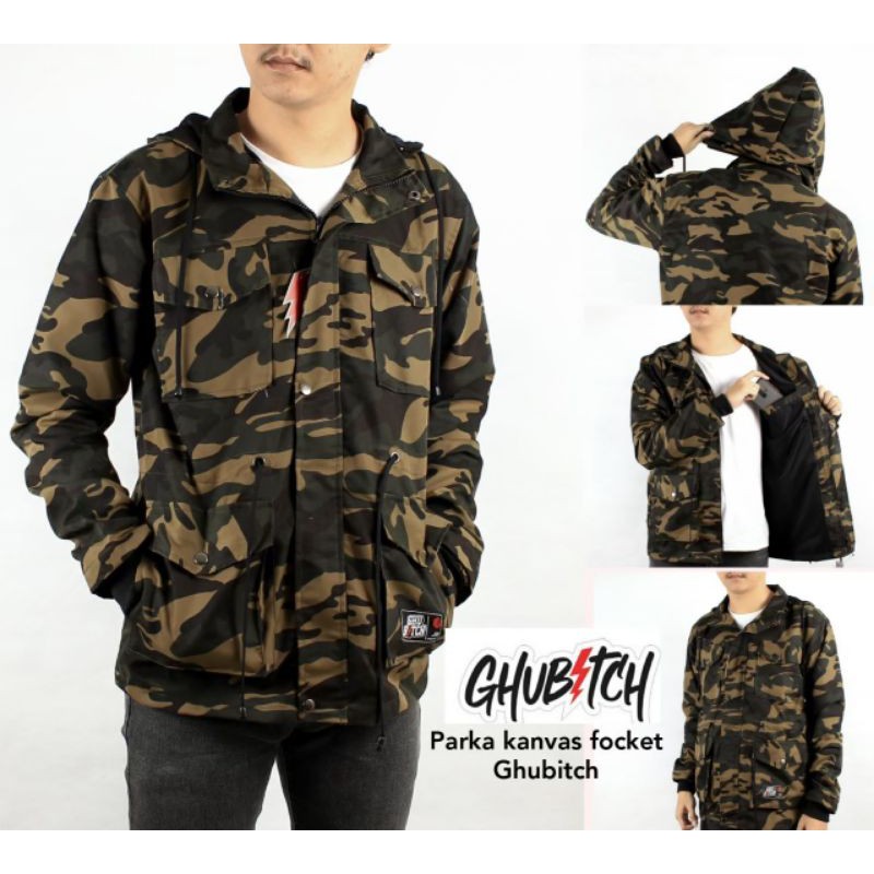 JAKET PARKA ARMY-JAKET PARKA YERBARU