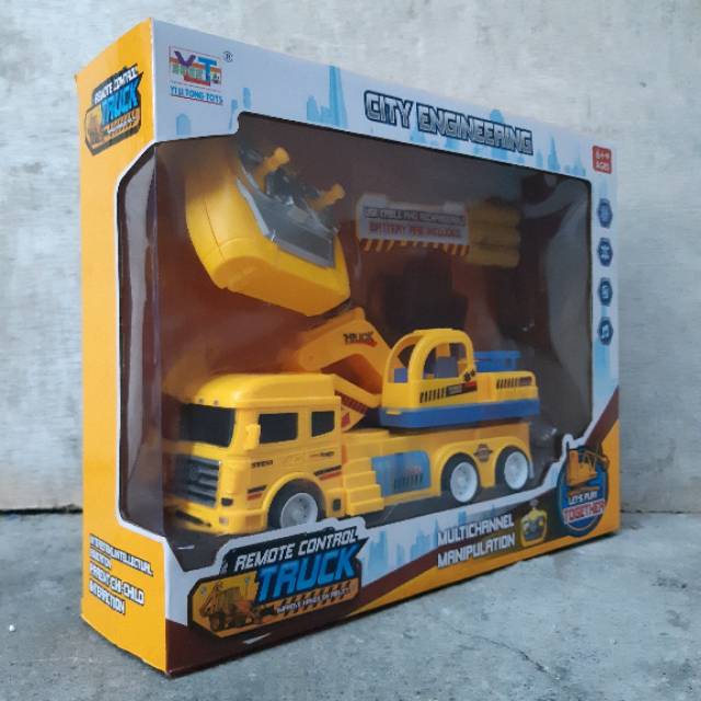 RC Truk Excavator Batre Cas - Mobil Truck Remote Control Anak Edukatif