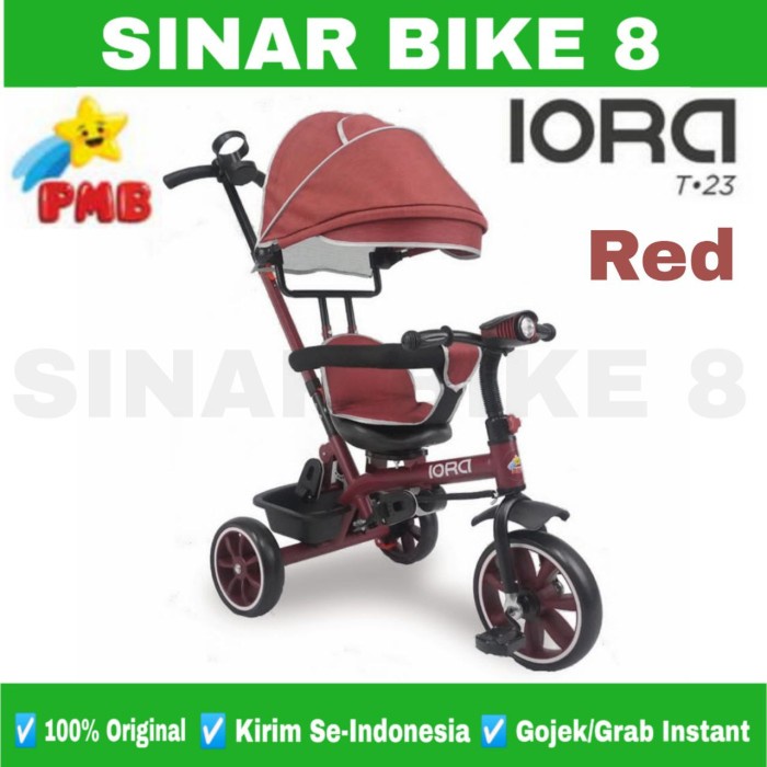 Sepeda Anak Roda Tiga 3 PMB IORA T 22 Tricycle Anak Musik Lampu Rem