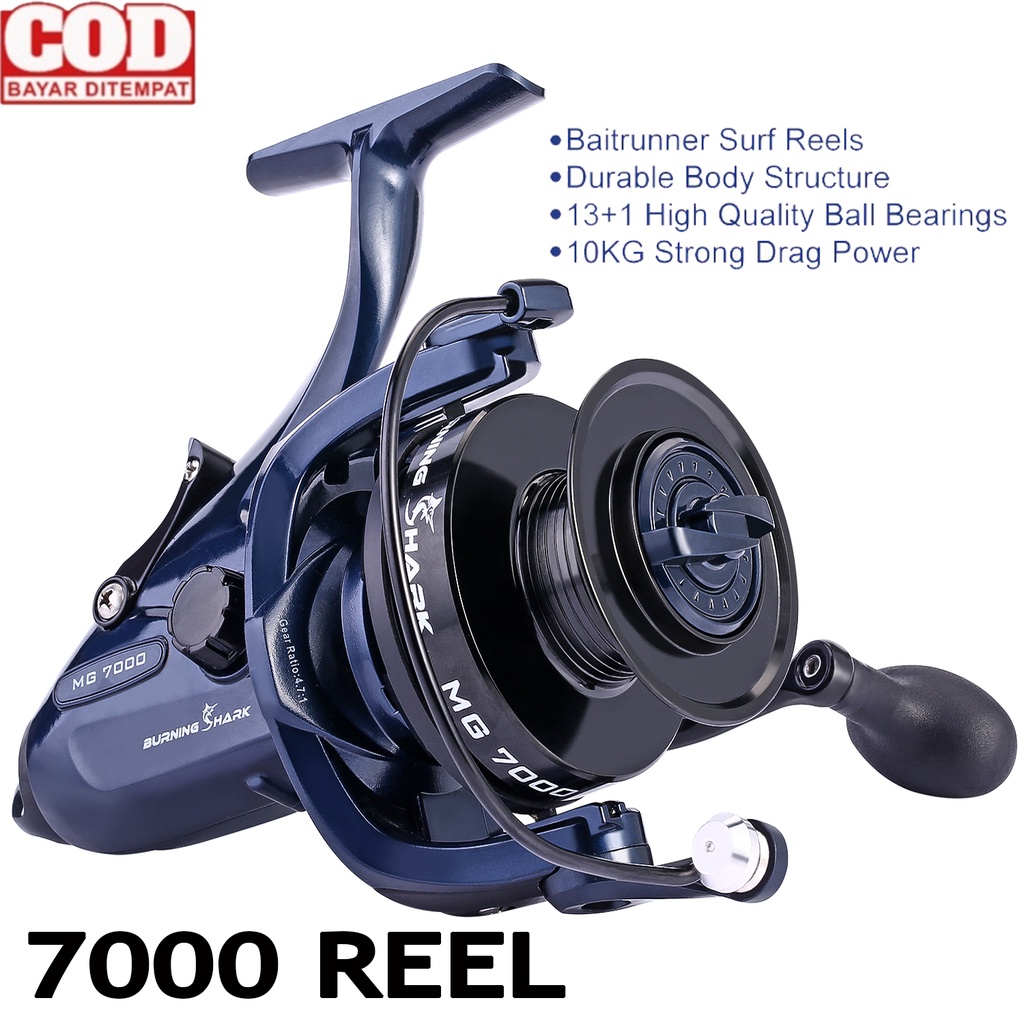 Sougayilang reel pancing 7000 Spinning Reel 13+1BB Casting Sea Fishing Reel Feeder Carp Reels Fishing Tackle Coil De Pesca Drag Fish