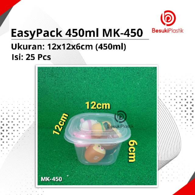 Thinwall EasyPack 450ml MK-450 / EasyPack 450ml / Thinwall Kotak 450ml / Dessert Box 450ml