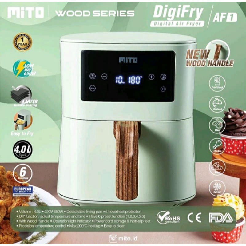 Digital Air Fryer MITO - AF1 (Menggoreng tanpa minyak)