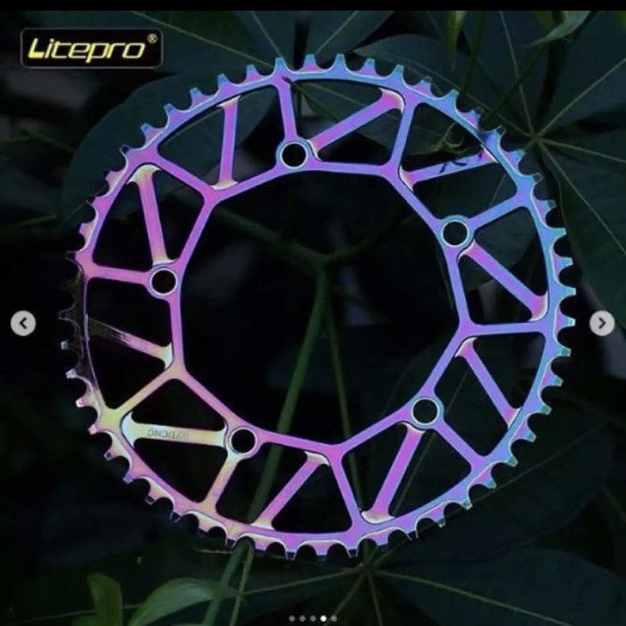 Chainring Litepro Rainbow Hollow 50T 52T 54T 56T 58T BCD130Narrow wide