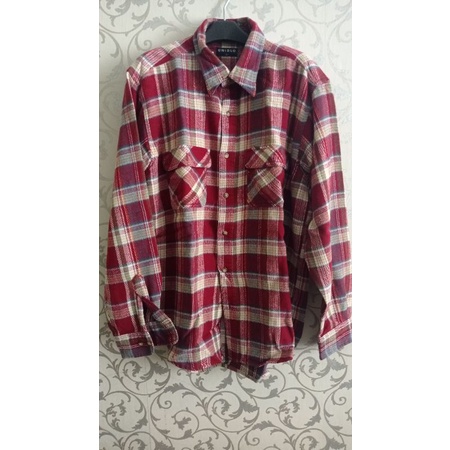 Kemeja Flannel Preloved Uniqlo