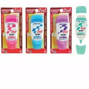 

Correction Tape Tip-ex Kertas+Penghapus 2in1 Joyko CT-527