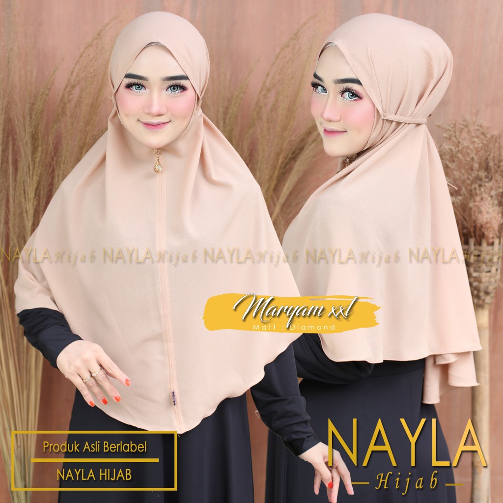 BERGO MARYAM JUMBO XXL/HIJAB SIMPLE ORIGINAL NAYLA HIJAB-CREAM 01